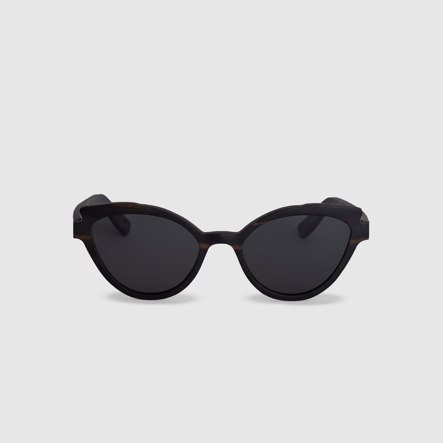 Van der Woodsen | Black & Ebony Wood Sunglasses Front