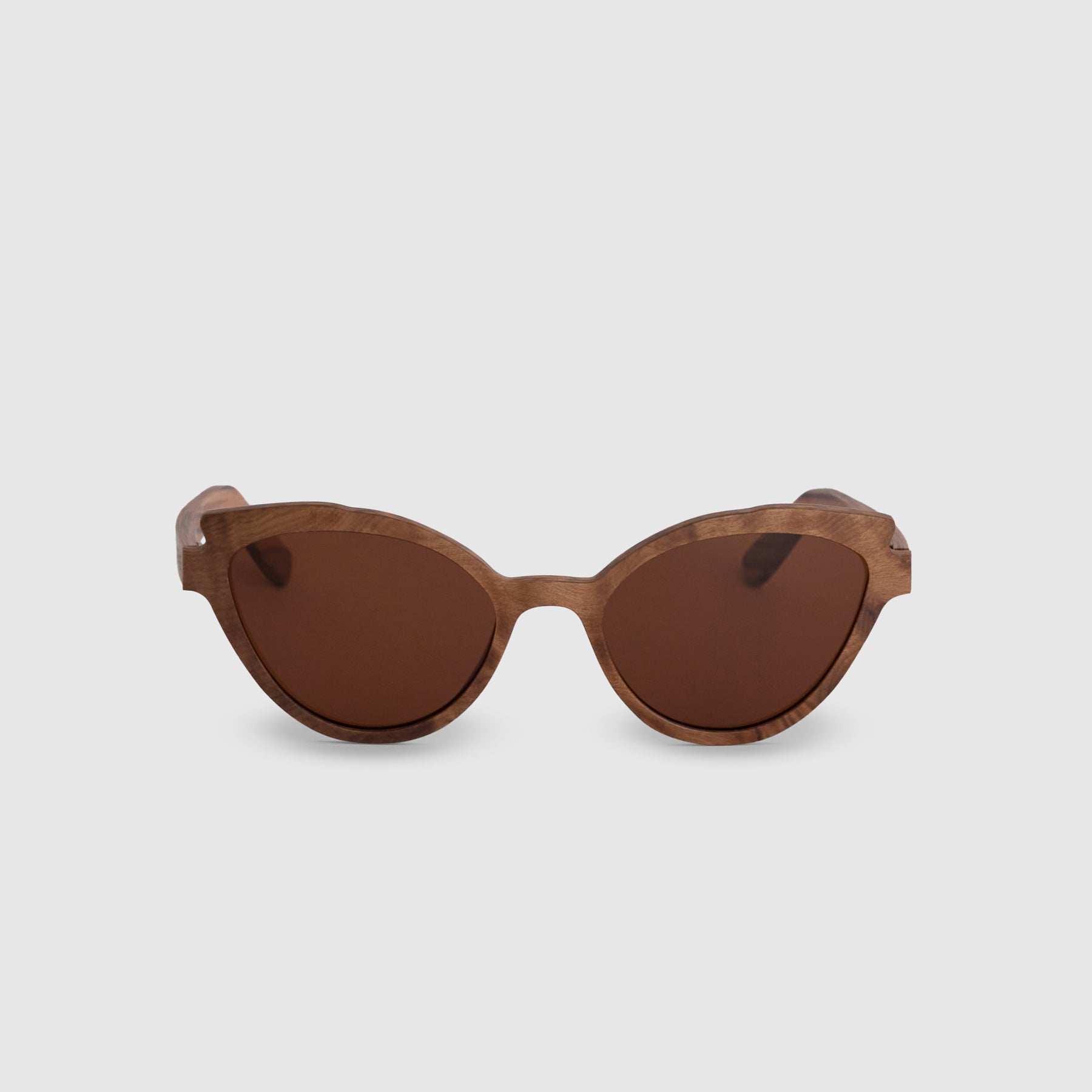 Van der Woodsen | Light Brown Wood Sunglasses Front