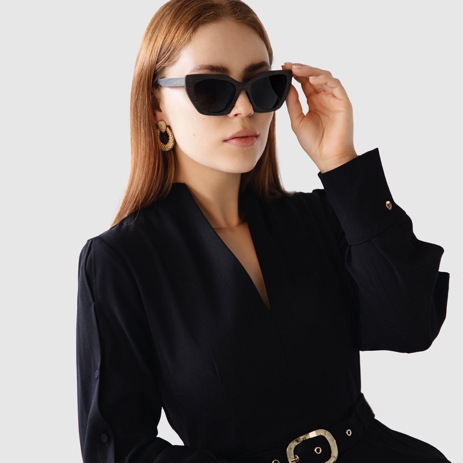 Blair | Dark Oak Wood Sunglasses